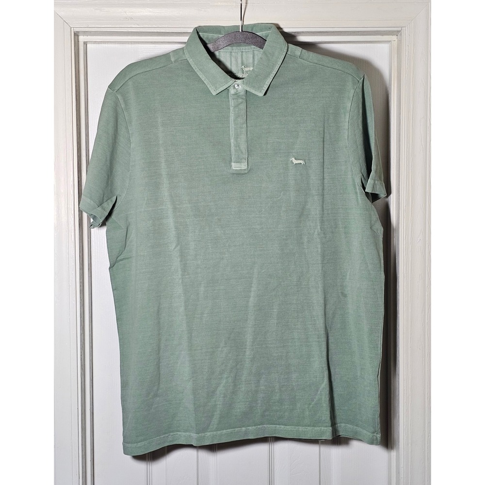 Harmont & Blaine Stretch Pique Polo Shirt XXL Green Regular Fit 2XL Dachshund